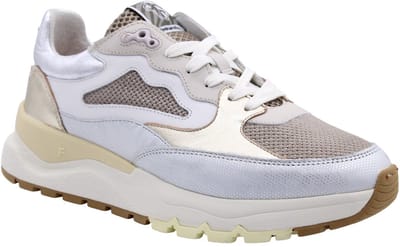 Floris Van Bommel Sfw-10163 Treni Sneakers - Leer - Dames - Zilver - Maat 40