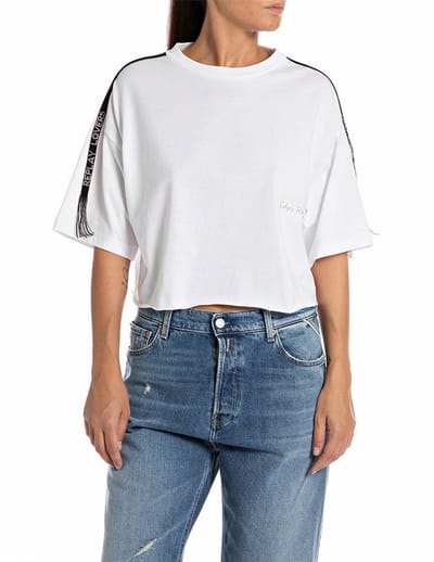 Replay W3798p.000.23608p T-shirt Met Korte Mouwen Wit L Vrouw