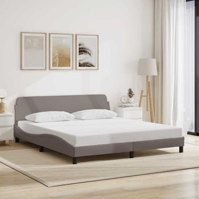 vidaXL - Bedframe - "Dover" - stof - taupe - 180x200 - cm
