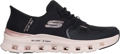 Skechers Glide-Step Pro Radiant Stride Dames Zwart Mesh/Roségouden Accent Sneakers