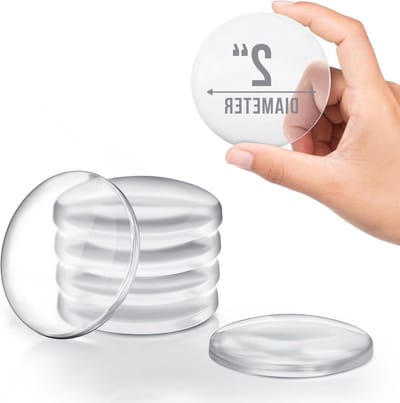 Transparante Deurstoppers - Muurbeschermers Deurknoppen - Muren Beschermen - Schokabsorberend PU-gel - 5 cm - Transparant