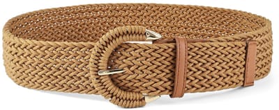 Dailygoods- Riem Retro Handgeweven - Riem Dames - Boho-Riem - Riem voor Jurken - Riem voor Jeans - Stevige Metalen Gesp - 112 cm x 5 cm - Ceintuur