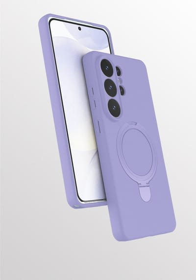 Hoesje Geschikt voor Samsung S26 Ultra hoesje zacht siliconen Lila - Liquid Backcover ring hoesje Geschikt voor Magsafe hoesje