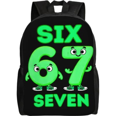 67 Six Sept 6-7 Drôle Italien Brainrot Petit Enfant Sac à Dos pour Filles Garçons Tout-Petit Kawaii Sacs à Dos Maternelle Sac d'École One Size