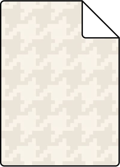 Proefstaal Origin Wallcoverings behang pied de poule wit en zilver - 26,5 x 21 cm - 346842-S
