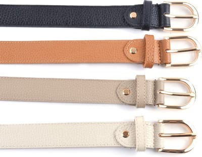 Giuliano Lederen Riem - Zwart - Made in Italy