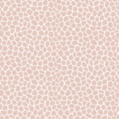 Behang - Kinderkamer – Giraffeprint – Roze - Lichtroze - Babykamer - Kinderbehang – Giraf vlekken - 0,53 x 10,05 M