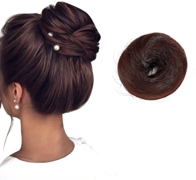 Dailygoods- Haarstukje Natuurlijke Krullende Chignon - Paardenstaart Extension - Messy Bun Haarstukje - Draad op Hoge Temperatuur - Eenvoudig te Dragen - Geschikt voor Diverse Gelegenheden
