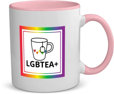 Akyol - pride cadeau koffiemok - theemok - roze - Lgbt pride - pride vlag - gay cadeau - gay pride accessoires - homo - lgbtq vlag - accessoires - cadeau - met tekst - - 350 ML inhoud
