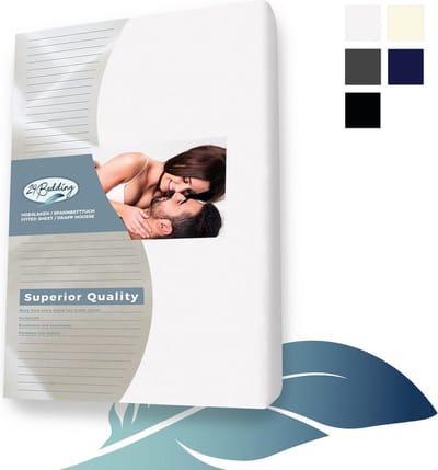 24-Bedding - Splittopper Hoeslaken - Jersey 100% katoen - 200x220 cm - Wit