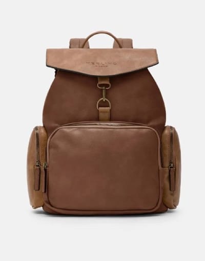 Rugzak - Reizen - Back to school - Wandelen - Herling - Bennett - Unisex - Vintage stijl - Koffie Bruin - Hoogwaardig Pu leder
