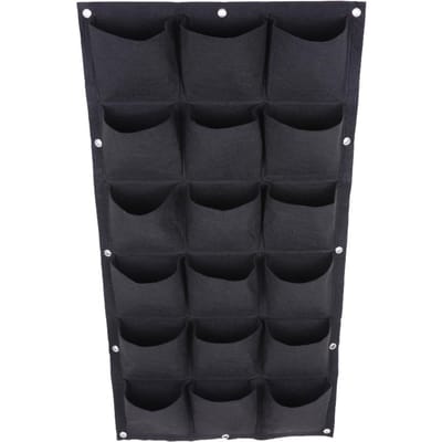 Mur vert 18 poches sac de plantation poche verticale mur planteur jardin balcon plante sac de culture black