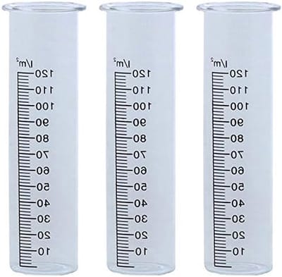 Reserveglas Regenmeter - Glas waterhoeveelheid - Nauwkeurig meten - Weerbestendig materiaal - 45 x 15 cm - Transparant