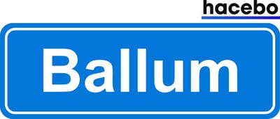 Hacebo - Plaatsnaam Sticker - 29x10 CM - Ballum sticker - Verkeersborden sticker - grappige cadeaus - Ballum