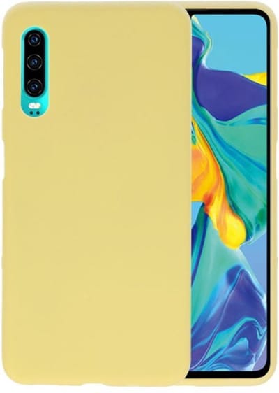Hoesje Geschikt voor de Huawei P30 - Backcover Color Telefoonhoesje - Geel