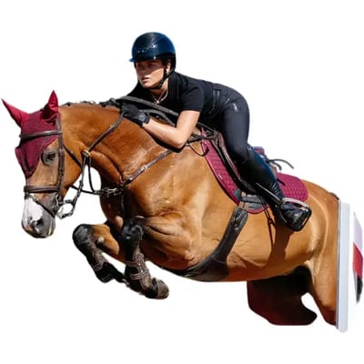 Lemieux Zadeldek Lemieux Cotton Close Contact Square Springen Donkerrood