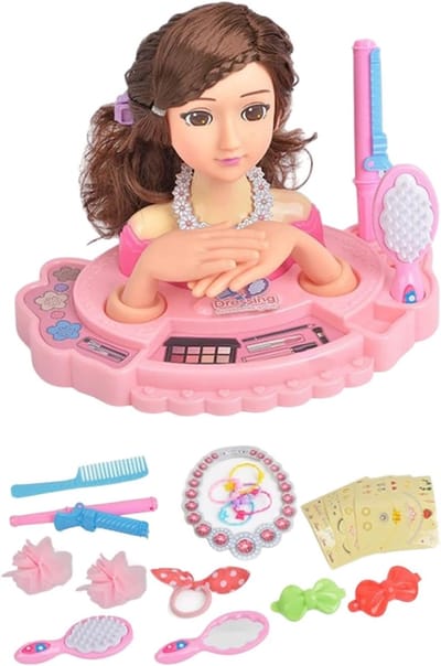 Poppenhoofd Styling - Make-up Hoofd - Kappers Oefenen - Duurzaam ABS Materiaal - 30x22x18 cm