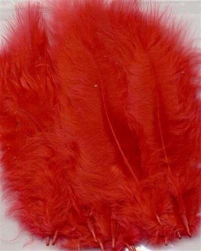 Veren - Marabou veren - 5-15cm - rood Craft - 15 stuks