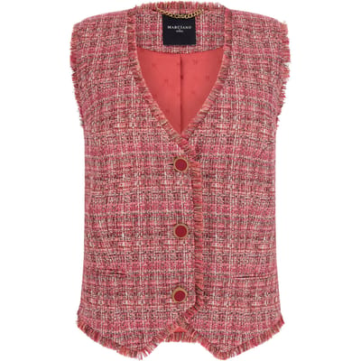 GUESS Claudia Vest Flowering Peony Twee Maat: 38 | Gilets Outlet | Dames | Roze