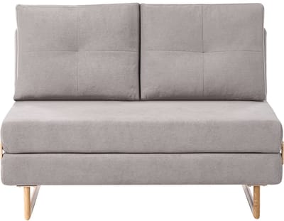 JERSLEV - 2-zits slaapbank - Grijs - Polyester