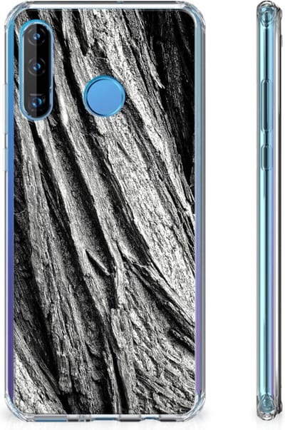 Stevig Telefoonhoesje Huawei P30 Lite Boomschors Grijs