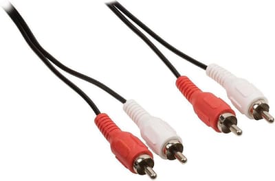 Goobay Tulp stereo audio kabel - zwart - 10 meter