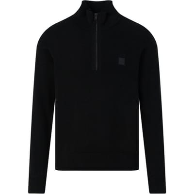 BOSS Kanobix Half Zip Trui Zwart - Maat XXL - Heren - Quarter zip