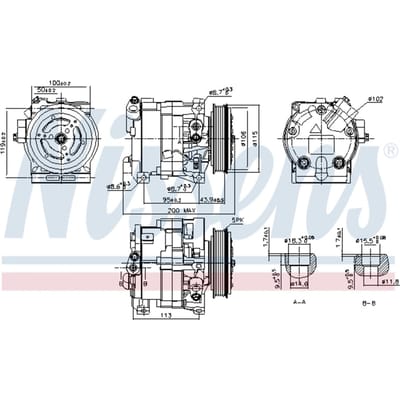 Compressor airconditioning NISSENS 890187