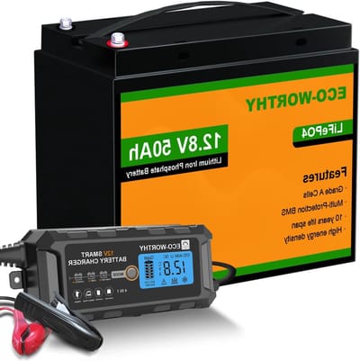 Lithium Batterij - Energie Opslag - Varen Caravan - Lange Levensduur - 50Ah 12V