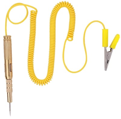 Dailygoods - Dailygoody - Voertuig Circuit Tester - Lamp - 6V 12V 24V - Geel - Spanningstest Pen - Pencil - Geschikt voor Auto's - Geel Model