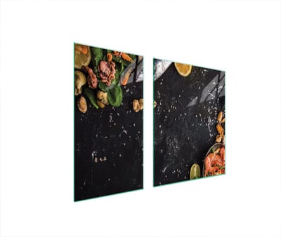 TMK ArtDeko - Serie - Glazen Beschermplaat - 90x52 cm - Vis Motief