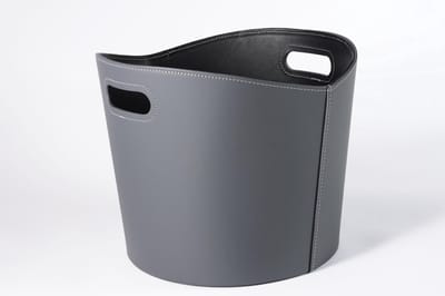Houtmand 49: Grijs lederlook Rond ø 38cm