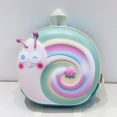 Trendy kleuterschooltas, Baby Kleine Slak Kinderrugzak, Cartoon Schooltas groen