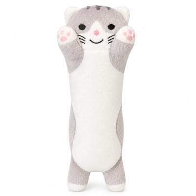 Topknuffels® Kat Squishy Grijs Pluche Knuffel 22 cm - Speelgoed Knuffels voor Kinderen Jongens Meisjes - Cat Kitten - Kawaii Kussen