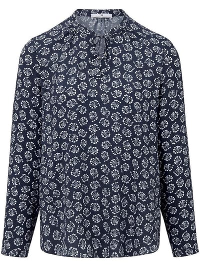 Blouse ­lange mou­wen Van Peter Hahn blauw
