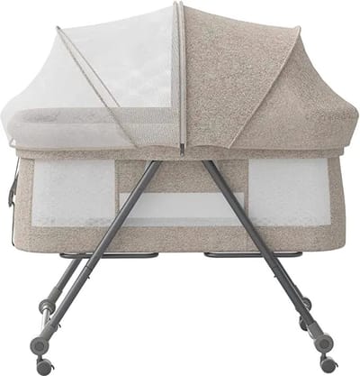 DHN Baby Reiswieg met matras - Babywieg met stille wielen - Babybed met matras - Draagbare babybed