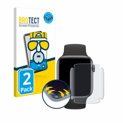 BROTECT - Screenprotector voor Apple Watch SE (40 mm) - Folie Beschermfolie matte volledig dekking 2 Stuks