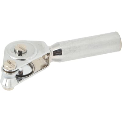 Guide à rouleau de pêche Alliage d'aluminium Pêche Poulie double Guide Guide de pointe de canne pour Fournitures de matériel de pêche 7mm 0.28in white