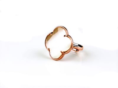model Fiori ring in zilver roze verguld parelmoer