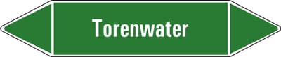 Torenwater leidingmarkering op vel 126 x 26 mm - 5 per vel