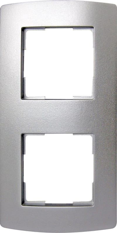 Dubbele afdekplaat - Verticaal / Horizontaal - Inox