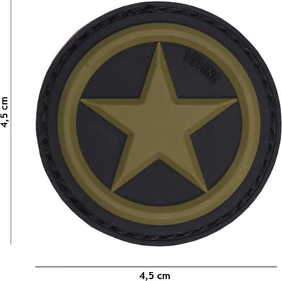 101 Inc Embleem 3D Pvc Usa Star Groen 18063