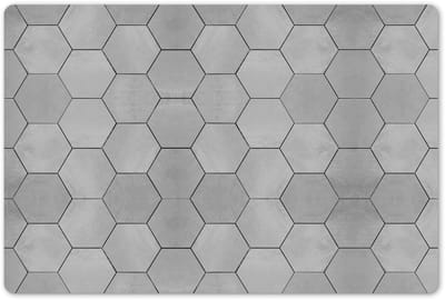 Placemats 45x30 cm - Placemat kunststof - 1 stuk - Tegels - Grijs - Structuren - Patroon - Borden onderleggers - Decoratie voor op tafel - Keuken tafeldecoratie accessoires - Vinyl onderlegger - Tafelversiering
