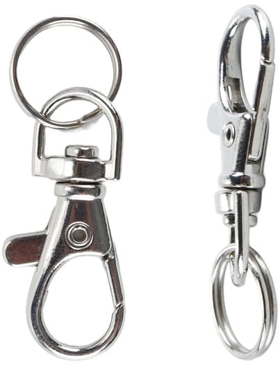 Allecto - Set van 30 Zilveren Draaiende Lobster Clasps - Ideaal voor Sleutelhangers - 30 stuks - Kwaliteitsvolle bevestigingshaakjes - Perfect voor..