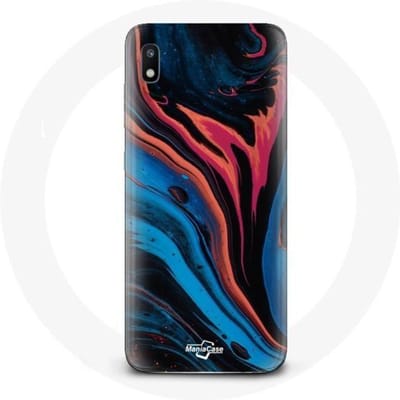 Hoesje voor Samsung Galaxy A10 Abstracte textuur blauw zwart rood