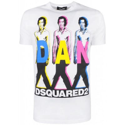 T-shirt Korte Mouw Dsquared T-SHIRT S74GD0498 WHITE