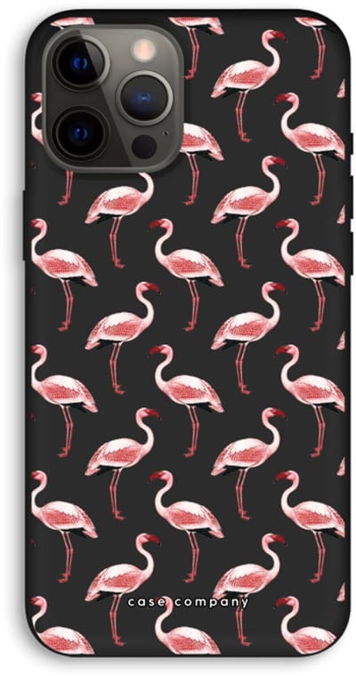 Case Company® - Hoesje geschikt voor iPhone 12 Pro Max hoesje - Flamingo - Biologisch Afbreekbaar Telefoonhoesje - Bescherming alle Kanten en Schermrand