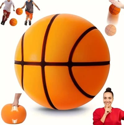 Dutchers® Stille Basketbal - Foam Ball - Zachte Bal - Geluidloos - Geschikt voor Indoorspel - 21CM - Sport - Spel - Voorkomt Krassen - Oranje