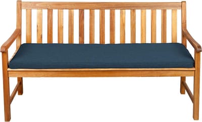 Bankkussen - Tuinkussen Zitkussen - Buiten Zitten - Handgemaakt Kwaliteit - 130x50x5 cm - Blauw