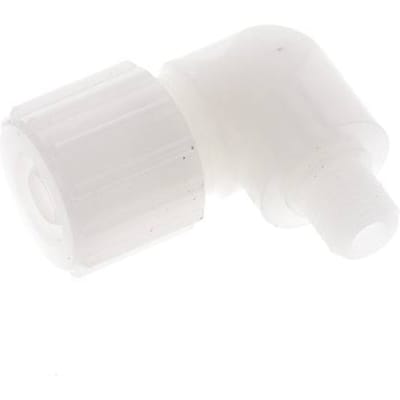 15x9mm & G1/4'' PVDF L-Vorm Knelfitting Buitendraad 10bar Kunststof en Polyamide